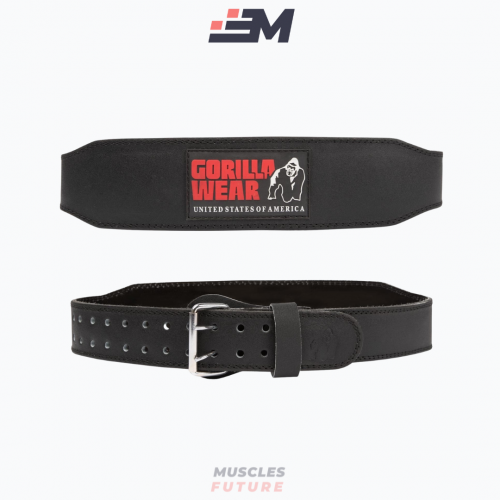 Gorilla Wear 4 Inch Padded Leather Lifting Belt -...