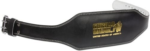 Gorilla Wear 6 Inch Padded Leather Lifting Belt -...