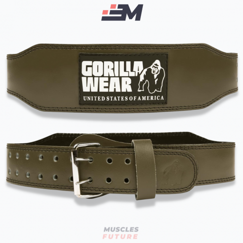 Gorilla Wear 4 Inch Padded Leather Lifting Belt AR...