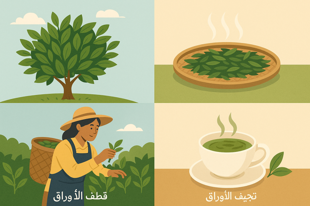 الشاي الأخضر الطبيعي