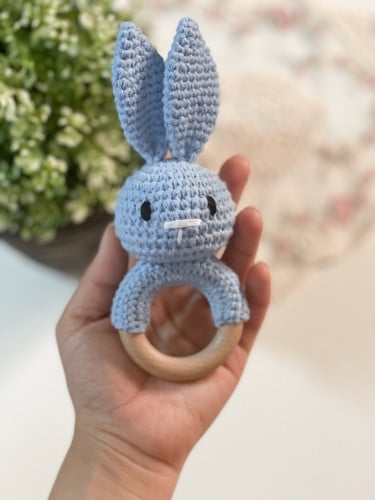 Blue Rabbit Crochet Knit