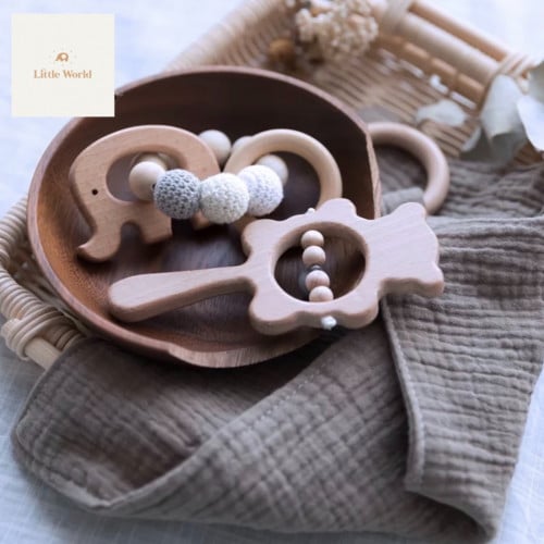 طقم خرخيشة لون رمادي