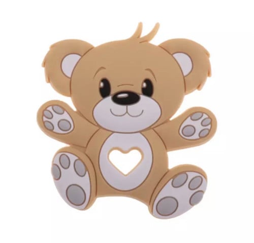 beige bear teether