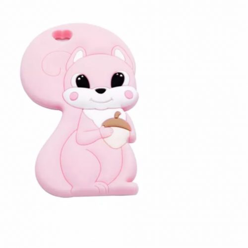 Pink squirrel teether