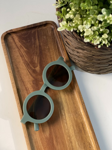 Green children's glasses