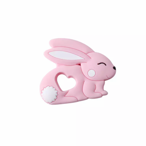 Pink bunny teether