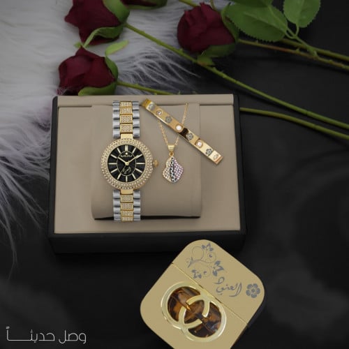 طقم ساعه مع عطر بالاسم