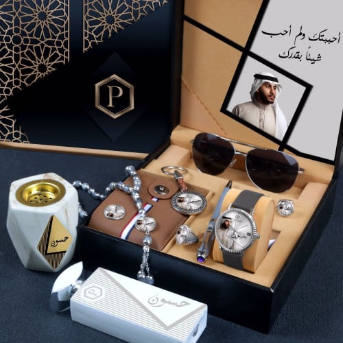 اطقم هدايا ساعات رجالية فخمة بتصميم عصري مع امكاني...