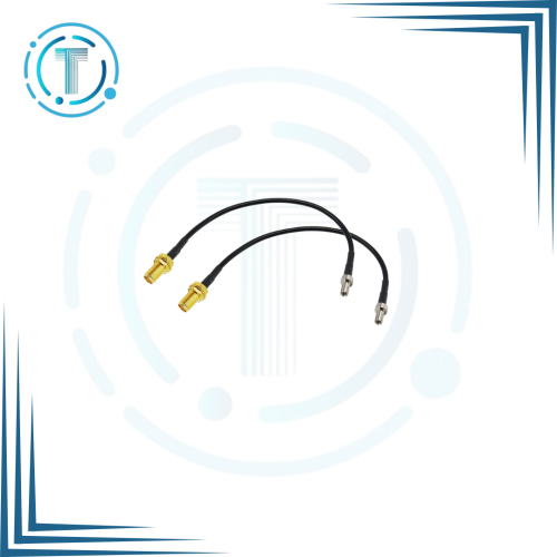 وصلة SMA-TS9 RG174 Coax Cable 15cm قطعتين