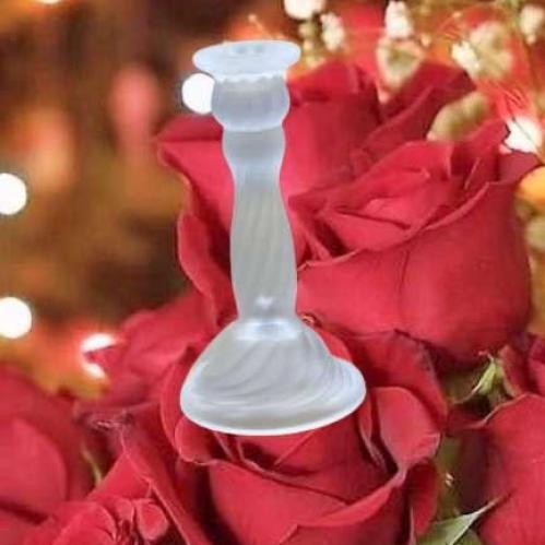 شمعدان شموع زجاجي ثلجي Glass candle holder