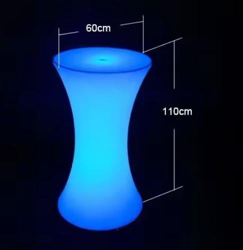 طاولة مضيئة كوكتيل دائرية Illuminated circular coc...