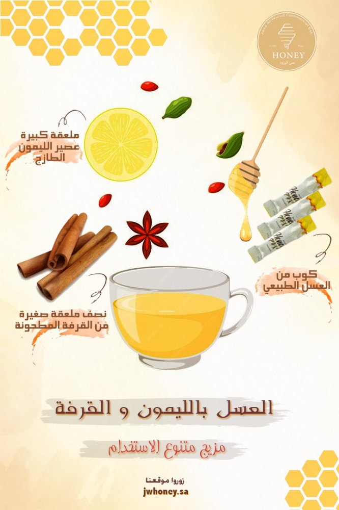 مزيج العسل بالليمون والقرفة: تجربة لا تُنسى لنكهات مثيرة!