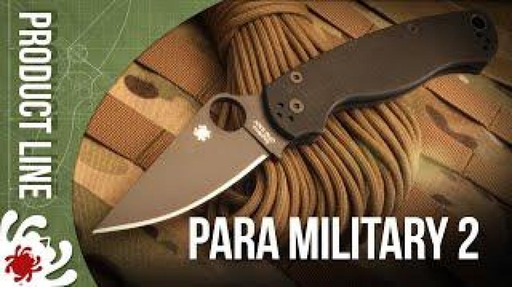 مطوى SPYDERCO Para Military® 2 G-10 Black/Black Blade C81GPBK2