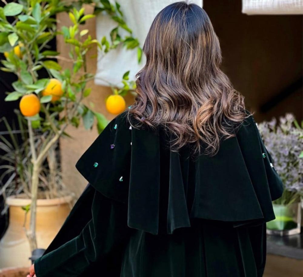 عباية شتوية بقماش  بونجيه من عامرية