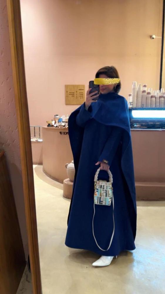 عباية جوخ مع شال يثبت باأزرار فاخرة من الخلف (016)