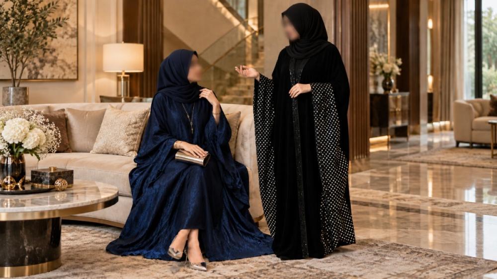 عبايات بشت فاخرة من متجر عامرية