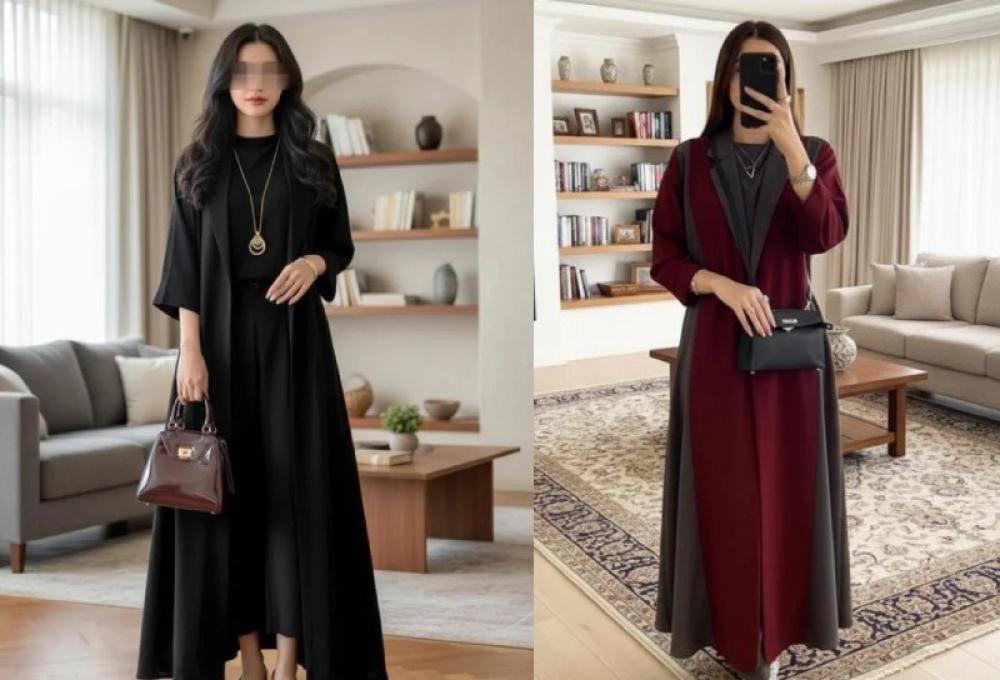 عباية بليزر فاخرة في السعودية من متجر عامرية