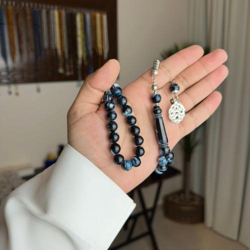 سبحه بكلايت ازرق مموج
