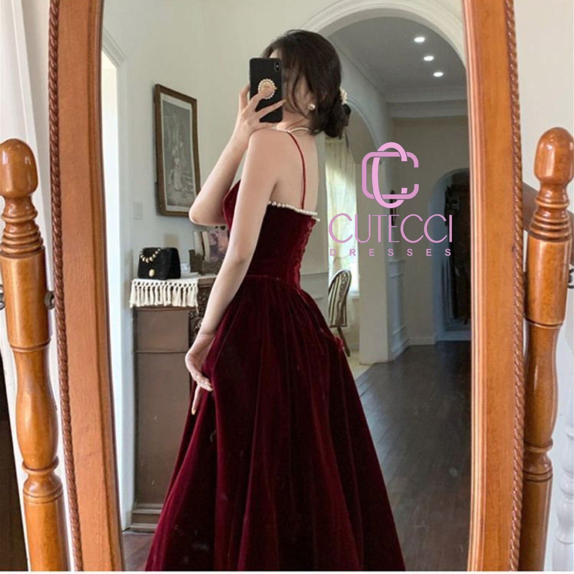 فستان عودي نافش ميدي شتوي من CUTECCI – لمسة شتاء راقية بإطلالة تسرّ العين