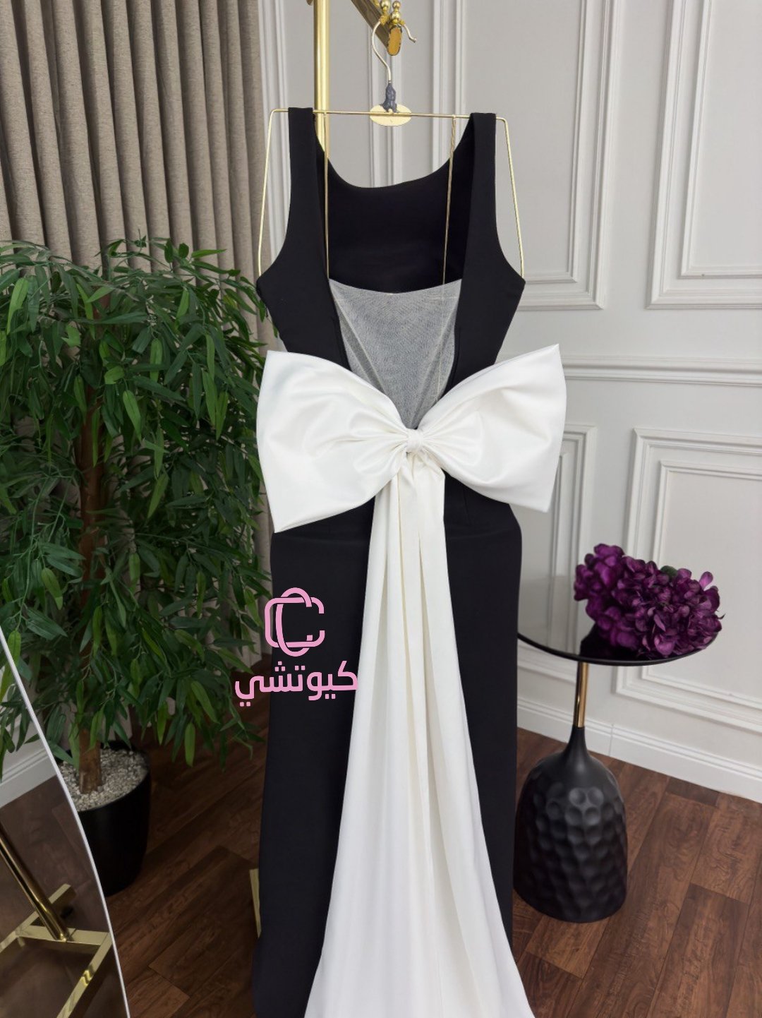 فستان سهرة باربي أسود بفيونكا وتطريز يدوي – كيوتشي CUTECCI لمسة ملكية بأناقتك