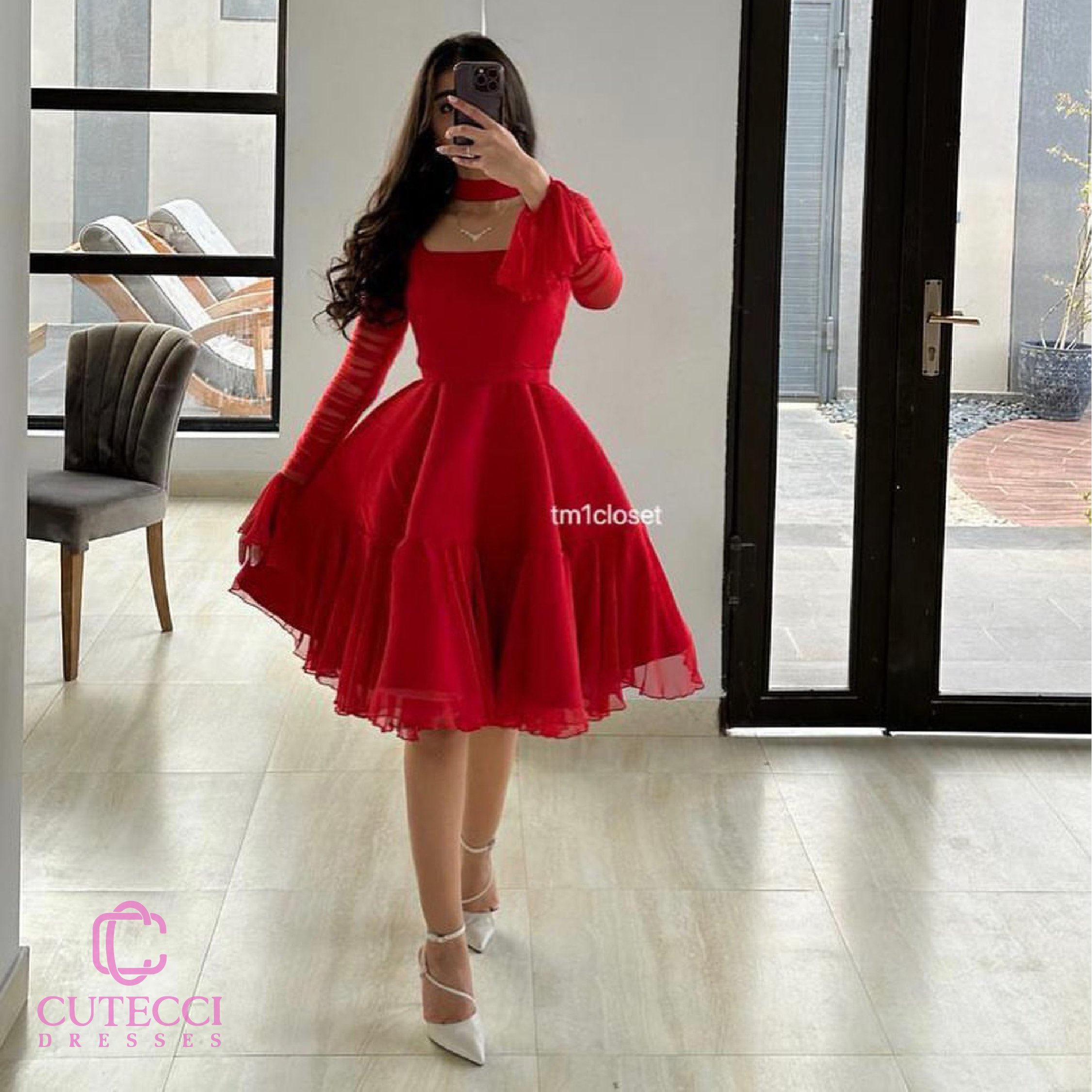 فستان سهرة قصير