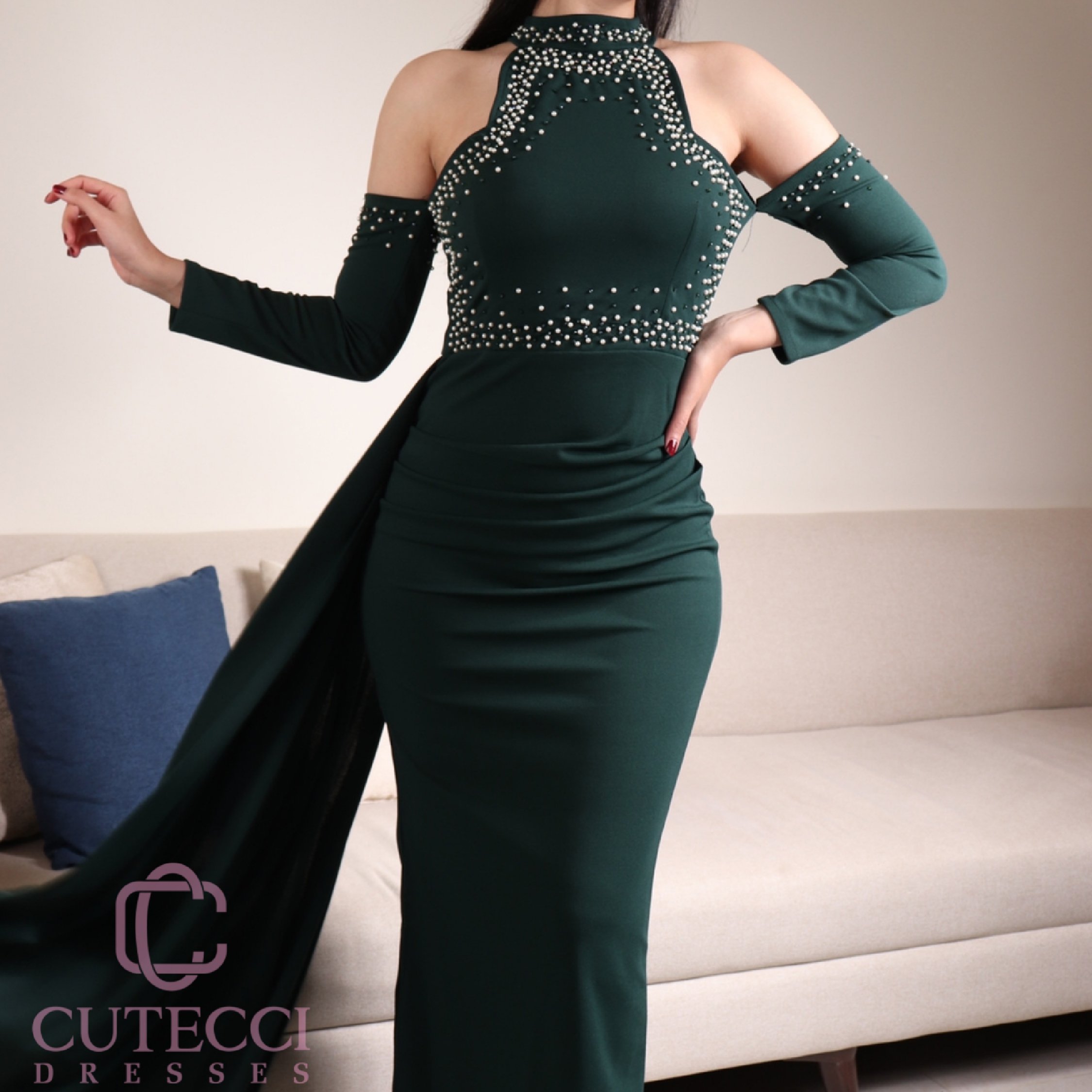 فستان سهرة زيتي