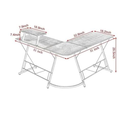 طاولة قيمنق حرف L