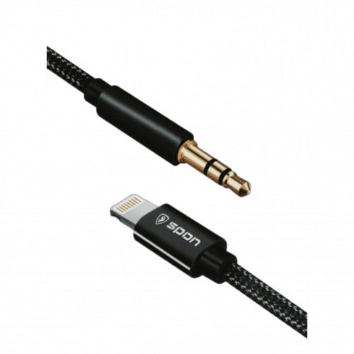 وصلة Aux للايفون ماركة SPON قماش 2 متر