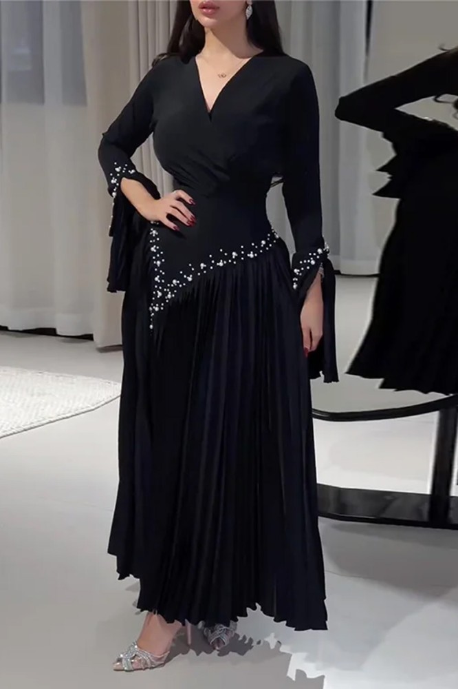 فستان ناعم دبل كلوش بوليسيه