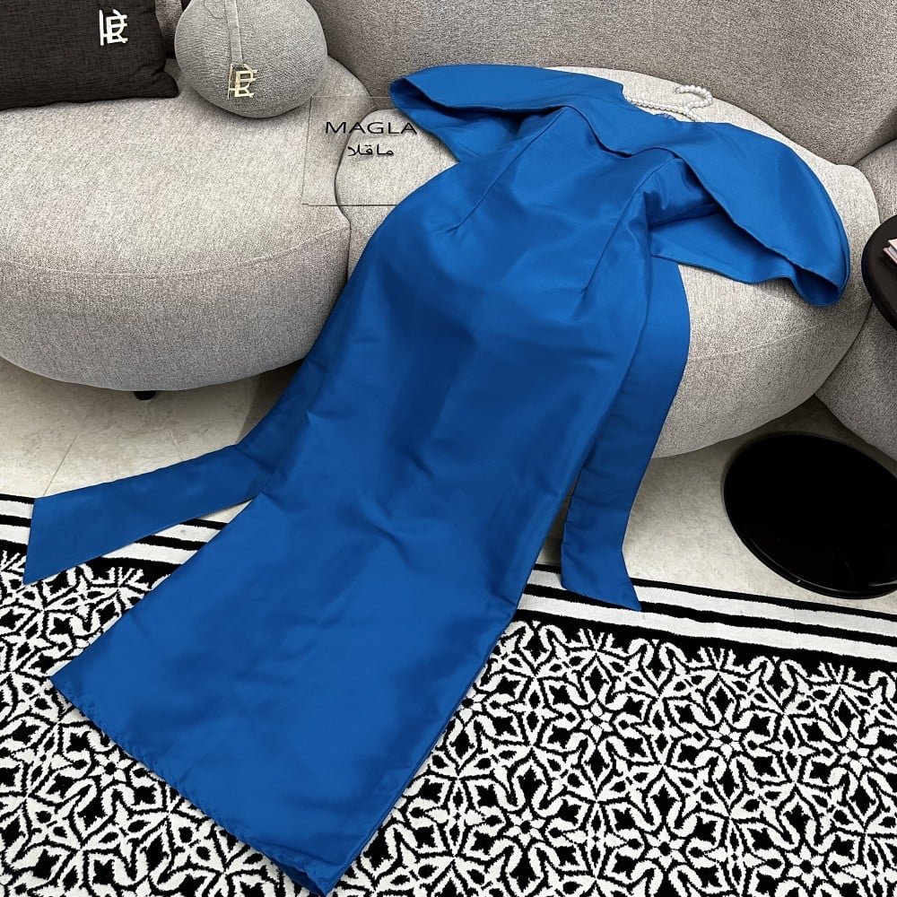 فستان سهره ناعم خامه ميكادو روسي
