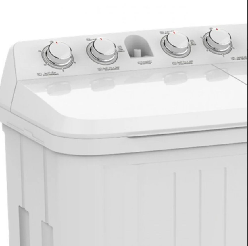 غسالة هاس حوضين 10 كيلو ابيض موديل HWT210XL