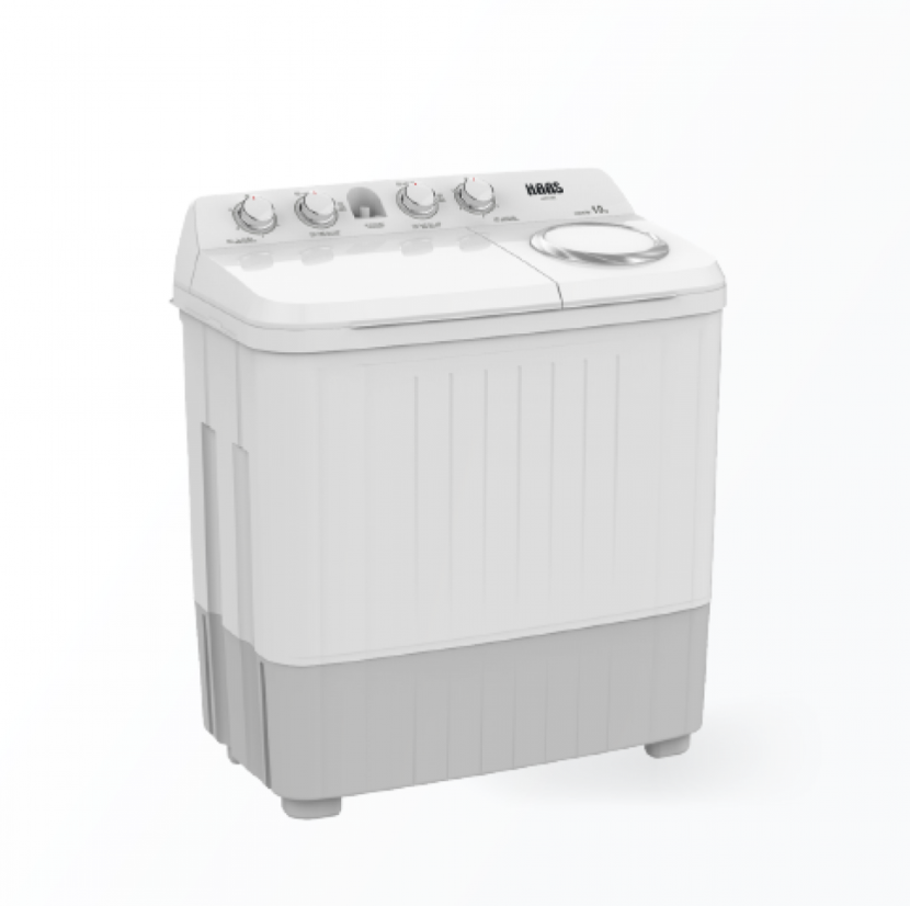 غسالة هاس حوضين 10 كيلو ابيض موديل HWT210XL