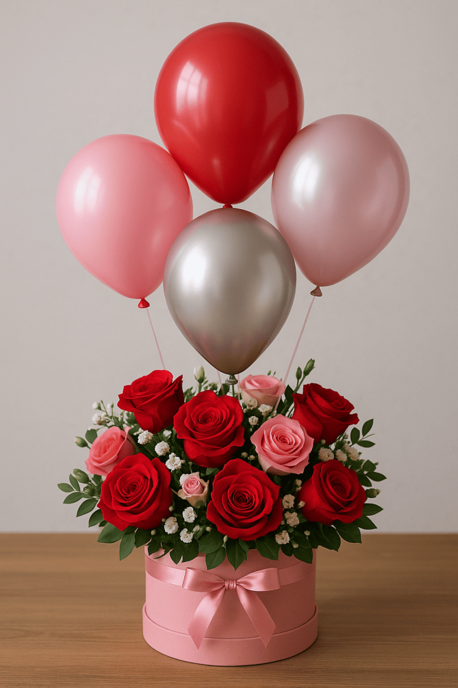 باقات-ورد-مع-بالونات-فلوريت-ان