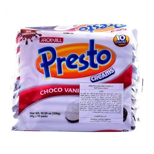 Jack 'n' Jill Presto Vanilla Cookie Creams Pack of 300 gm