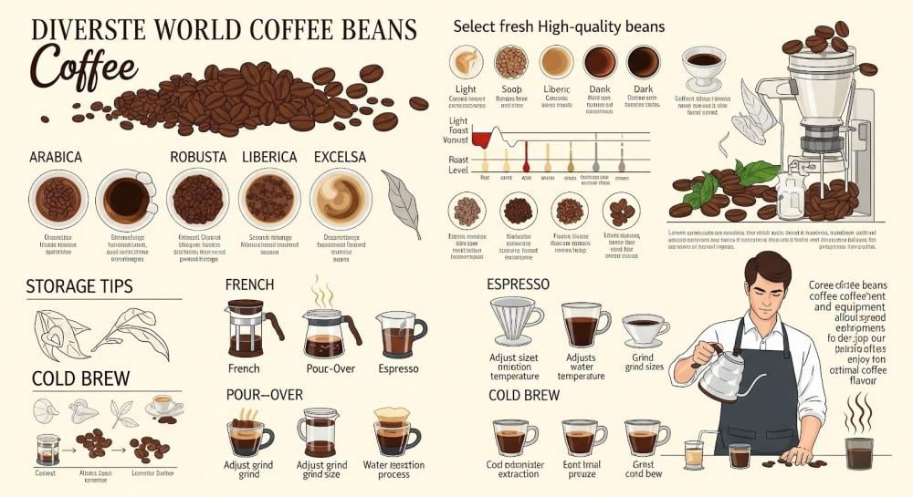 درجات تحميص القهوة: دليلك لفهم النكهات واختيار الأفضل لك