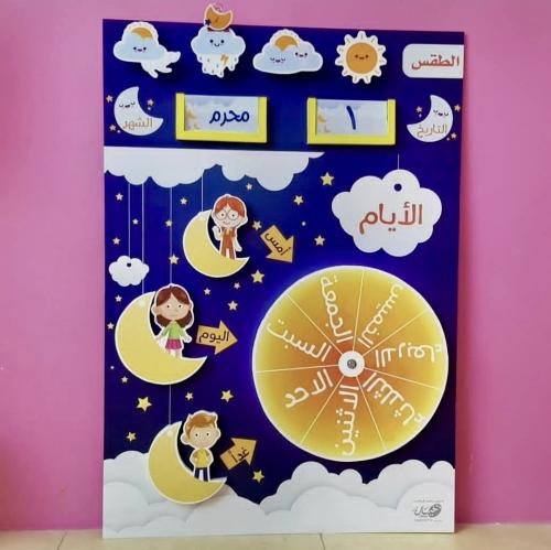 لوحة الرزنامة مجسمة ( التقويم )