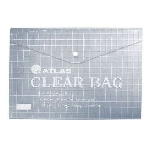 ملف أطلس شفاف - clear bag - عدة ألوان