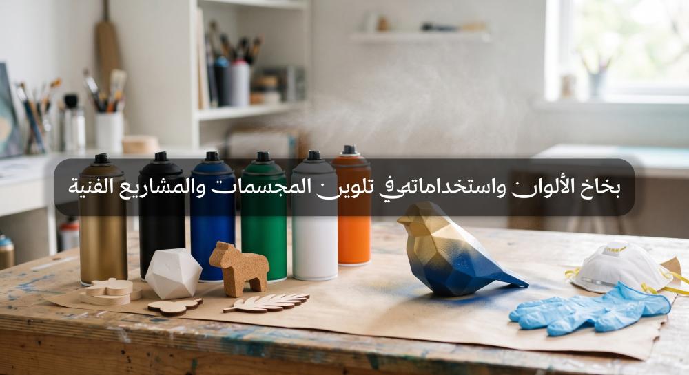 بخاخ الألوان واستخداماته في تلوين المجسمات والمشاريع الفنيةئ