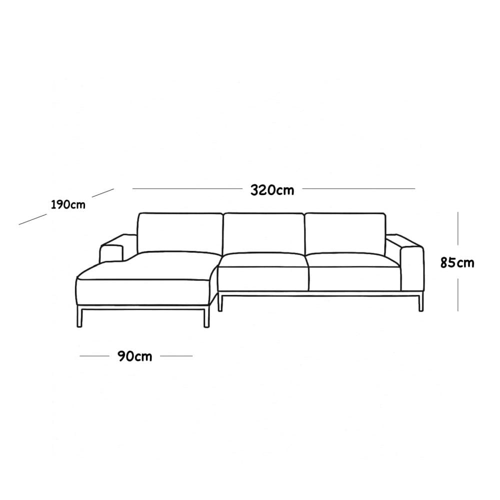 كروكي كنب زاوية حرف L بلون اوف وايت مميز و راقي