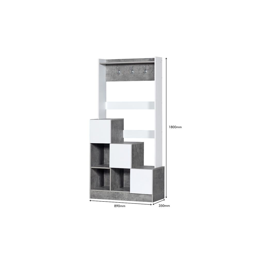 وحدة تخزين مودرن - رمادي و أبيض