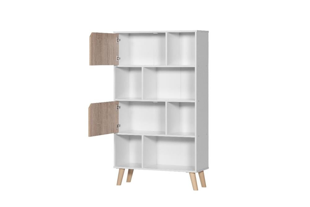 وحدة رفوف مودرن بتصميم انيق - لون ابيض