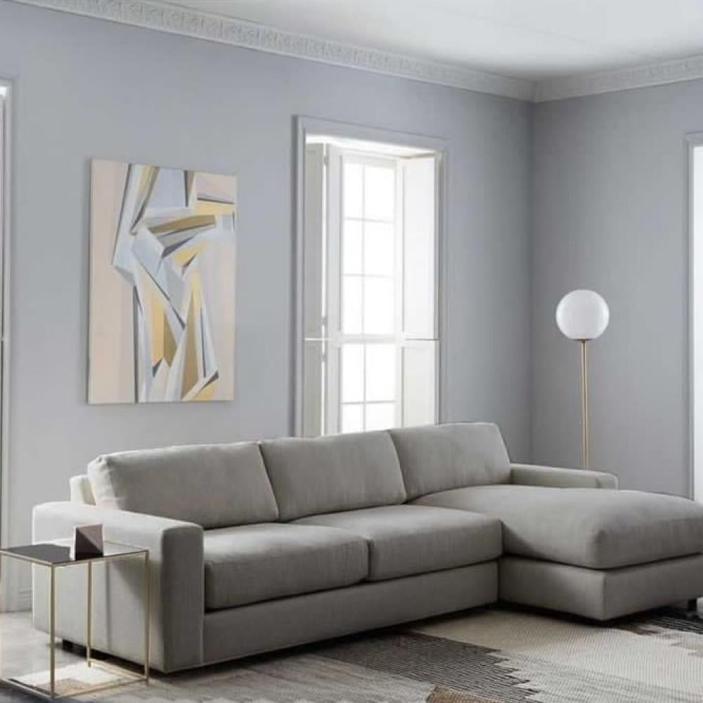 كنب زاوية حرف L بتصميم فريد و لون رمادي فاخر