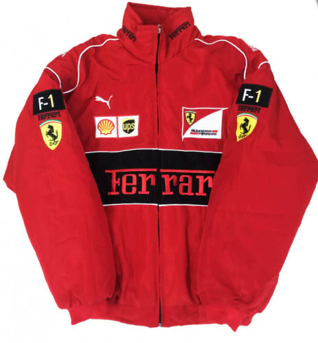 Red Ferrari vintage racing jacket