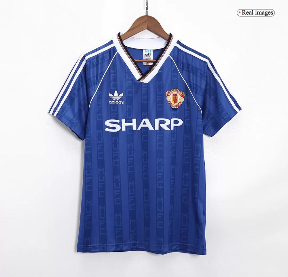 Vintage Soccer Jersey Manchester United Away 88 90 band store