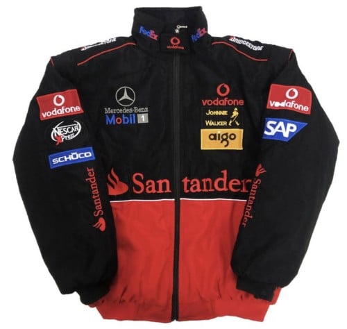 Mercedes red and blacks racing jacket