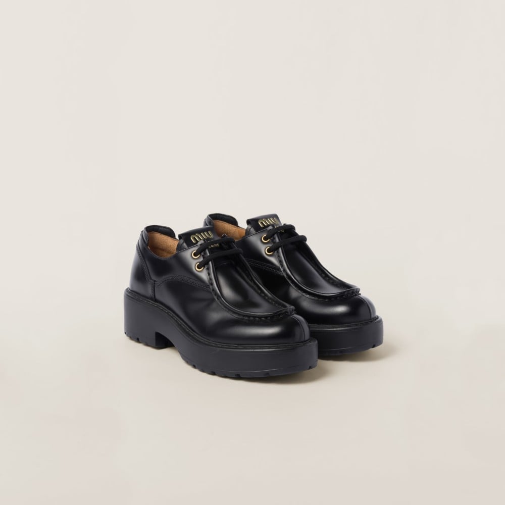 Miu Miu Leather lace-up shoes