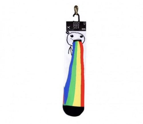 Puking Rainbows Novelty Socks