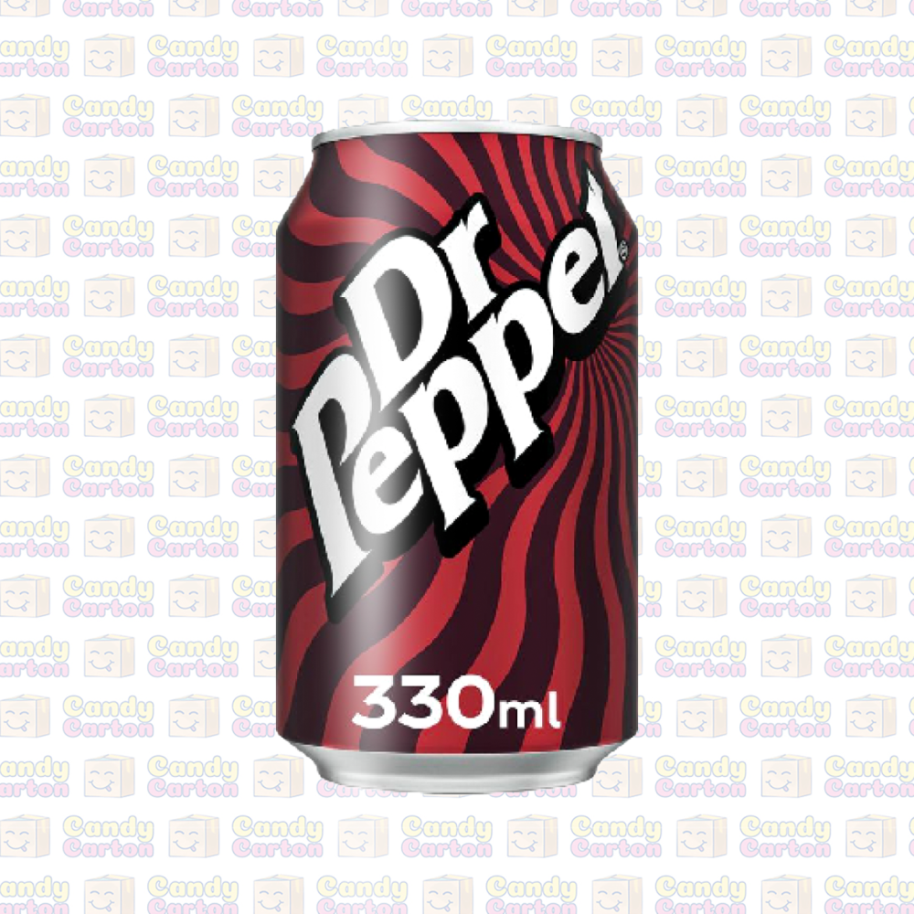 Dr Pepper soda can, original flavor, 330 ml