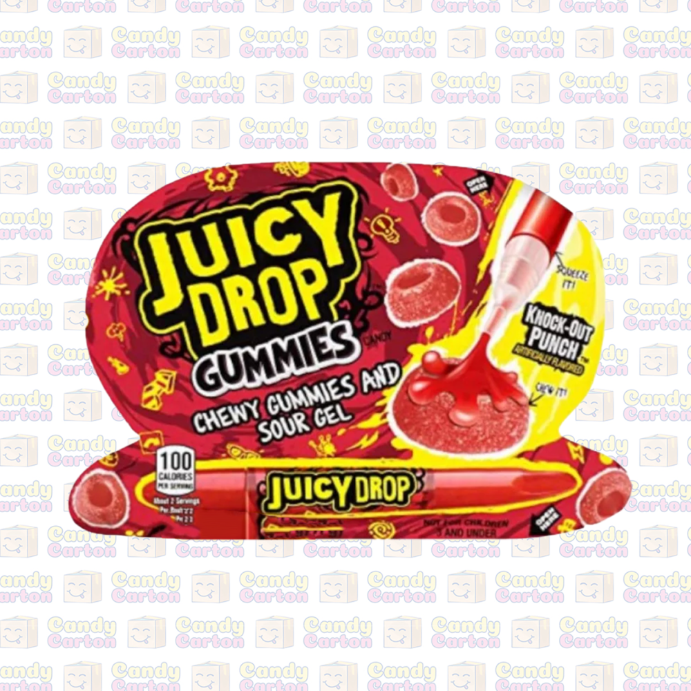 Juicy Drop Sour Jelly Chewy Candy Strawberry Flavor 72g JUICY DROP Candy carton imported sweets