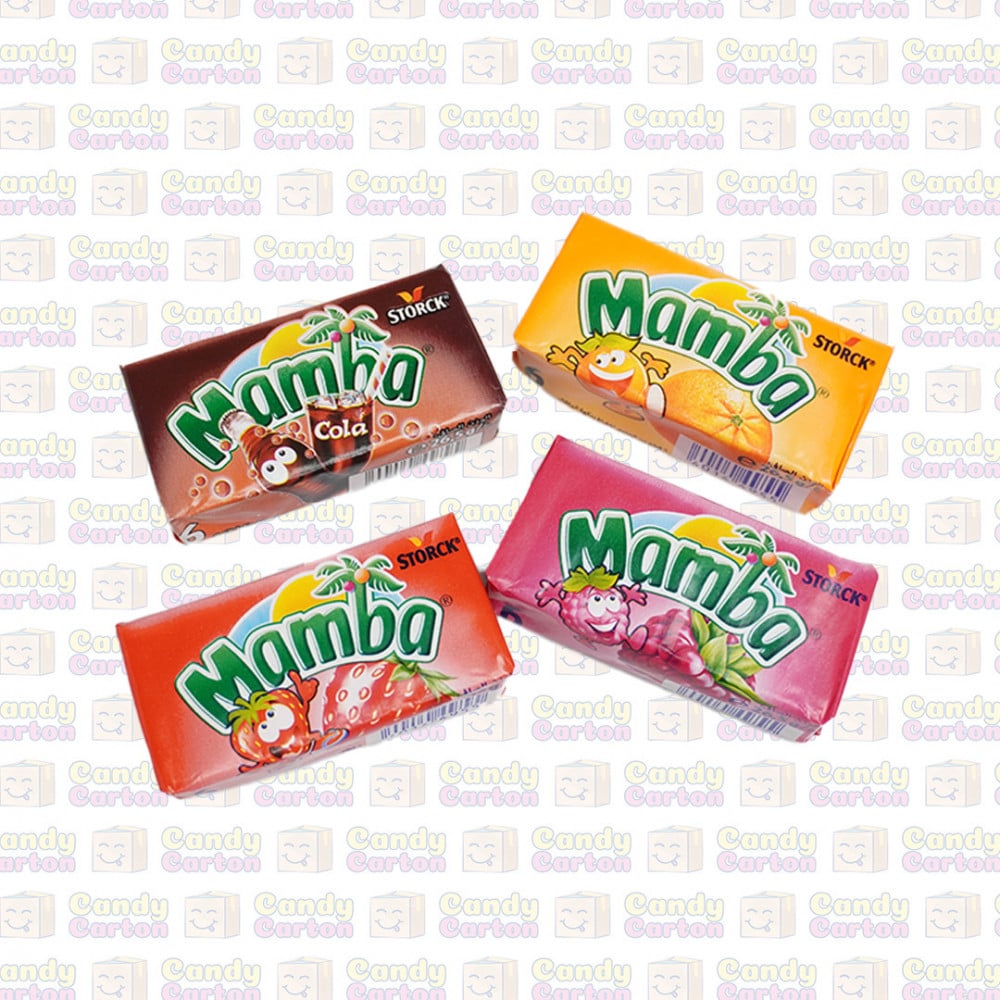 Mamba sweetness, raspberry - orange - strawberry - cola flavor (4 pieces) Mamba
